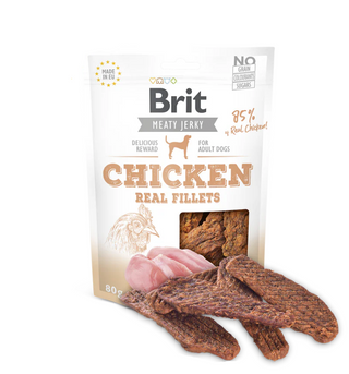 Brit Jerky Filets De Poulet Pour Chien 80 G