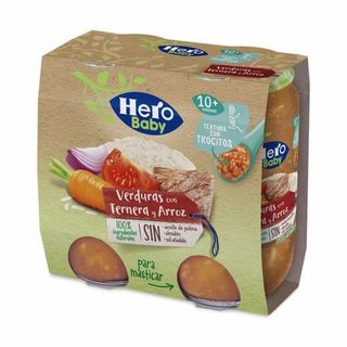 Tarrito Trocitos Verdura Ternera Arroz Hero Baby 2X235G