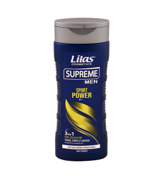 Gel douche homme LILAS Suprême Sport power 250ML - 451