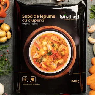 "Supă de legume cu ciuperci"( set congelat pentru preparare acasă)