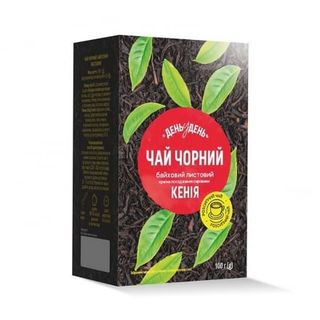 Чай 100 г День у День чорний байховий листовий, к/уп