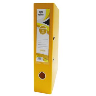 Accord Classeur Chrono Double Face Pp Jaune 2.5Mm Dos 8Cm