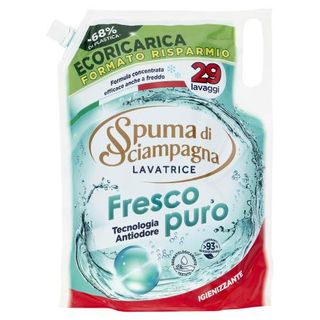 Spuma Di Sciampagna Fresco Puro Lavatrice Igienizzante Ecoricarica 1,3L