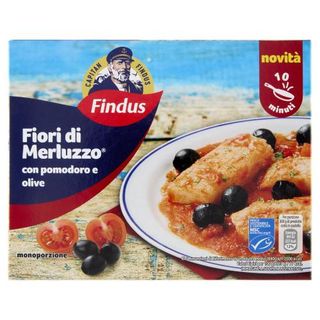 FINDUS FIORI DI MERLUZZO C/POMODORI E OL.NERE 300G