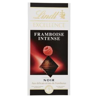 "Lindt"- შოკოლადის მუქი ფილა "ექსელენს" ჟოლო 100გრ
