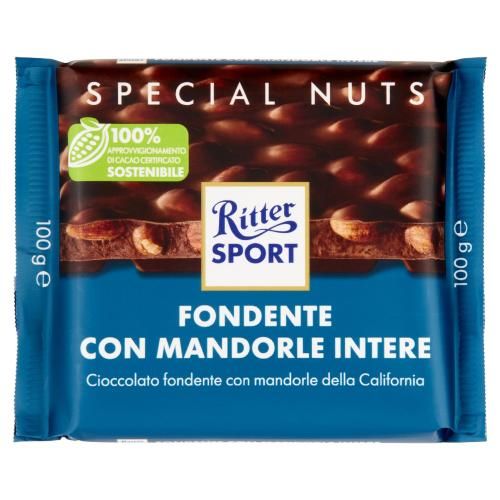 Ritter Sport Dark Chocolate With Whole Almonds 100G