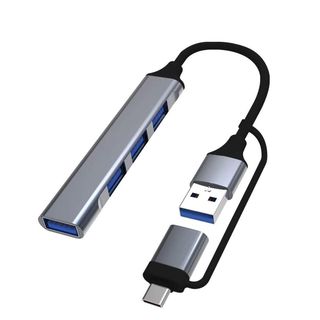 2 in 1 Type-c / USB to 4 Ports USB