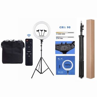 RL-18 Ring Light სელფის ლედ განათება (45სმ)+სამფეხა შტატივით (პროფესიონალი)