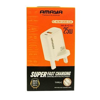 AMAYA Premium Accessories Charger with Type-C Cable