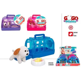 GOGO Friends - Chien en Peluche avec Cage
