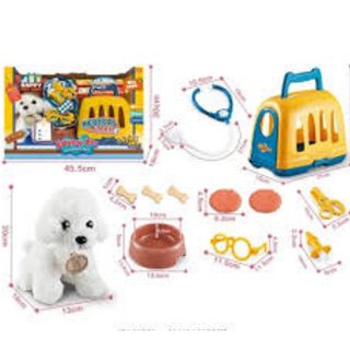 Plush dog doctor play set 12pcs-906-2