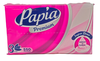 Mouchoir 3 plis x550 feuilles - PAPIA