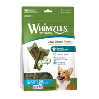 0.36 KG 28 barritas Whimzees Snacks Dentales Soft Value Bags S para perros