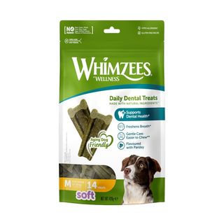 0.36 KG Whimzees Snacks Dentales Soft Value Bags M para perros