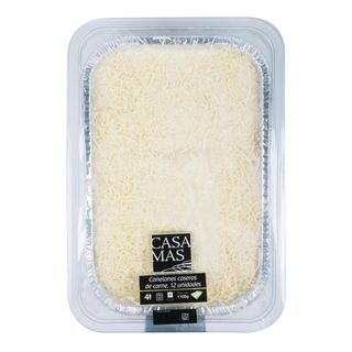Bandeja de Canelones Caseros Rellenos de Carne Casa Mas 1200 G.