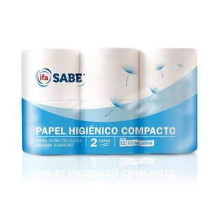 Papel Higiénico Doble 2 Capas Sabe 12 Uds.