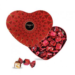 Цукерки MAXIMS SAPP шоколадні RED HEART TIN молочний шоколад і нуга (метал. кор), 90 г
