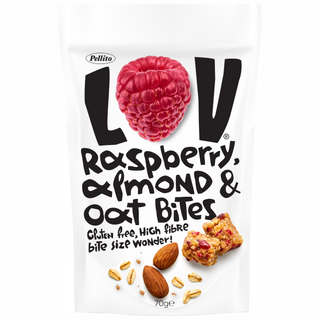 Вівсяні снеки з малиною та мигдалем ТМ VAMVALIS FOODS, 70 г