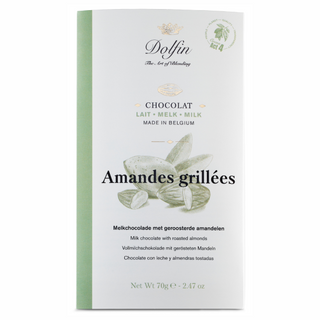 Молочний шоколад зі смаженим мигдалем ТМ DOLFIN, 70 г