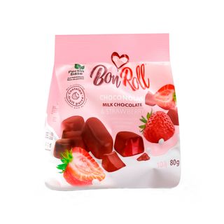Мармелад зі смаком полуниці в молочному шоколаді ТМ BON ROLL, 80 г