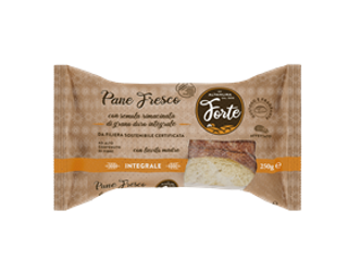 pane di tipo integrale con lievito madre  ad alto contenuto di fibre 250g affettato in vaschetta