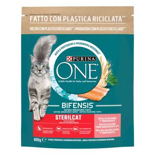 Purina One Bifensis Gatto Crocchette Sterilcat Ricco In Salmone E Frumento, Con Tonno 800 G - 000140382
