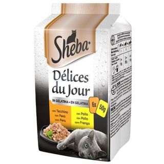 Sheba Delice Cibo Gatto 50gx6pz Tacchino E Pollo In Gelatina - 000143471