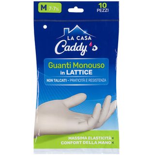 Caddy's Guanti Monouso In Lattice Non Talcati Taglia M 10 Pezzi - 000421248