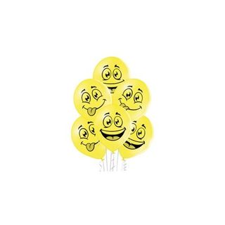 Palloncini Smiley 6pz - 000555155