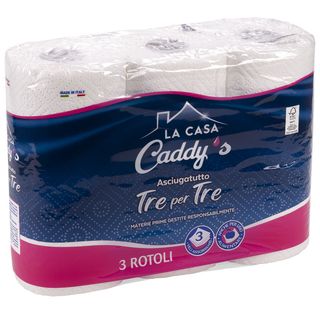 Caddy's Asciugatutto Tre Per Tre 3 Rotoli - 000090116