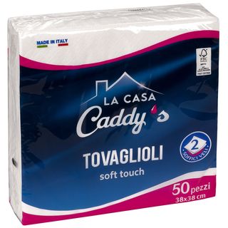 Caddy's Tovaglioli Bianchi 38x38 50 Pezzi - 000702206