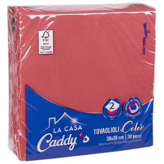 Caddy's Tovaglioli 38x38 Rosso 30 Pezzi - 000798088