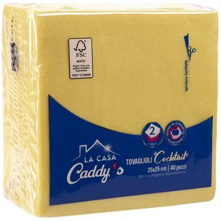 Caddy's Yellow Tovaglioli 25x25 40 Pezzi - 000798098