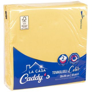Caddy's Tovaglioli 38x38 Giallo 30 Pezzi - 000798091