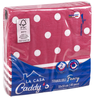 Caddy's Tovaglioli 33x33 Pois 40 Pezzi - 000798087