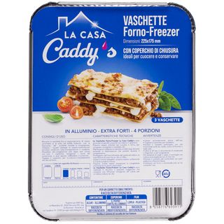 Caddy's Forno-freezer 225x175 Mm 3 Vaschette Con Coperchio - 000224103