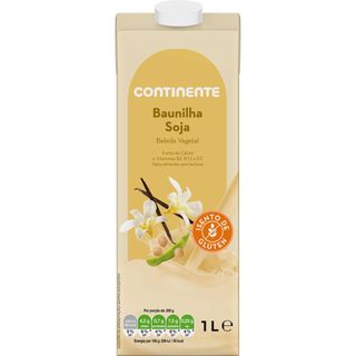 Bebida Vegetal de Soja e Baunilha Continente (emb. 1 lt)