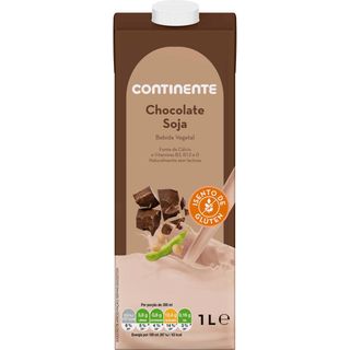 Bebida Vegetal de Soja e Chocolate Continente (emb. 1 lt)