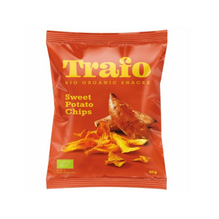 CHIPSY Z BATATÓW SMAŻONE NA OLEJU SŁONECZNIKOWYM BIO 80 g - TRAFO