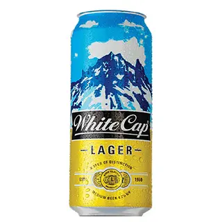 White Cap Lager Beer, 355ml