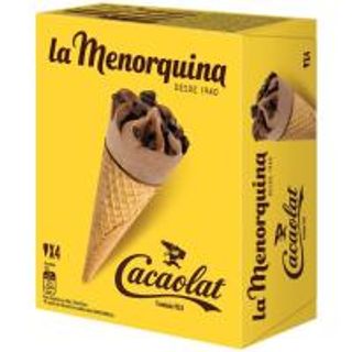 Helado Cono Cacaolat LA MENORQUINA, pack 4x67 g