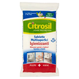 Citrosil Home Protection Salviette Multisuperfici Igienizzanti Tea Tree 40 Panni - 000524028