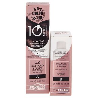 Alama Sos Colorazione Permanente E Rivelatore In Crema 3.0 Castano Scuro 90ml - 000491624
