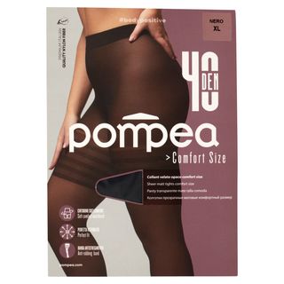 Pompea Comfort Size Collant 40 Den Xl Nero - 000063126