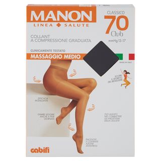 Manon Linea Salute Classico 70 Club Massaggio Medio Tg 3 Nero - 000063044