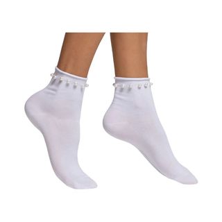 Pompea Calzino Perlita Bianco Taglia Unica 1 Paio - 000063280