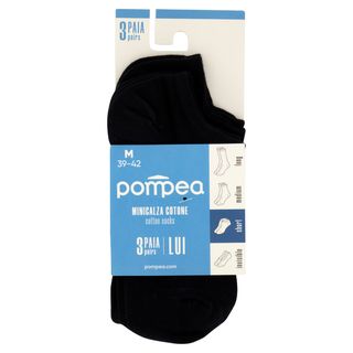 Pompea Minicalza Lui Cotone Short M 39-42 Nero 3 Paia - 000063000