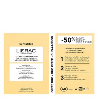 Lierac Sunissime Pack Cápsulas Preparadoras Bronzeado 2x30un