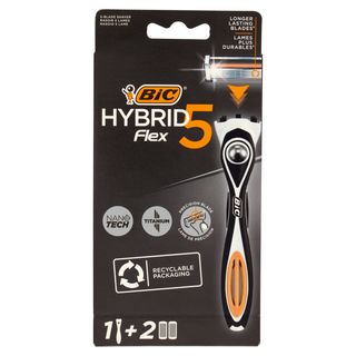 Bic Hybrid Flex 5 Rasoio 5 Lame Manico + Ricariche 2 Pezzi - 000442147