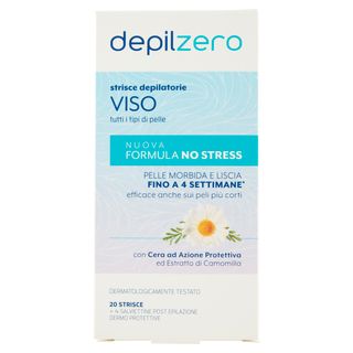 Depilzero Strisce Depilatorie Viso 20 Strisce + 4 Salviettine - 000303260